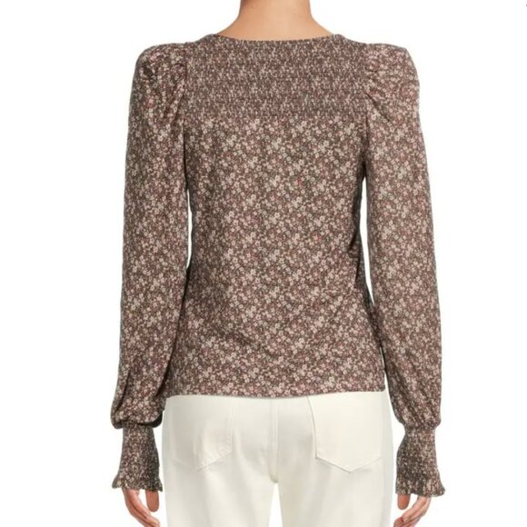 Nation LTD Abigail Festival Long Sleeve Top Pima Cotton Little House M - Picture 4 of 16